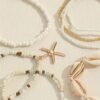 04881109-d0d5-4589-bbf3-43287870ee6e.jpg Bohemian Style Starfish Handmade Beaded Shell Bracelet Set