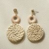 09ec39c3dba1b1ae122a9cf7b72e74e1.jpg 1 Pair of Elegant Boho Chic Handwoven White Rattan Circle Dangle Earrings for Women