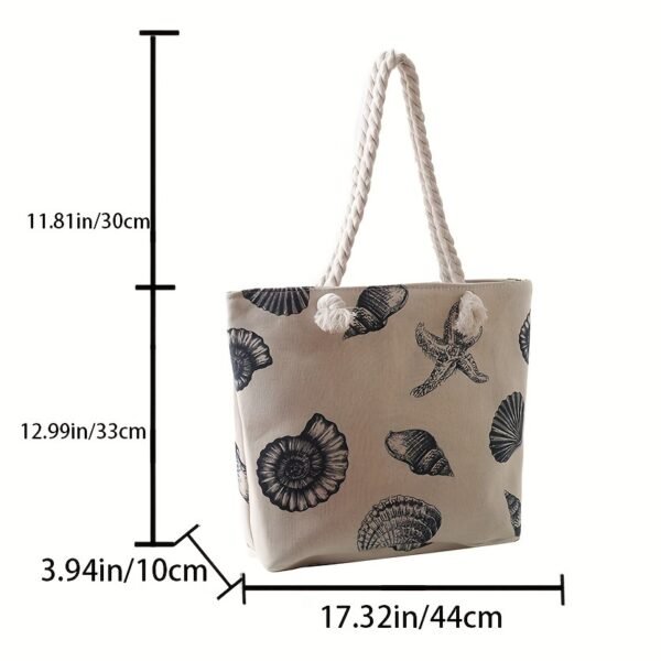 0e7a32ec061f9f61a7a5fe638d1bf905.jpg Shell Pattern Canvas Tote Bag