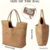 1140d0e2-2c2d-4ca2-b45a-c04958e2e1d4.jpg 1 Set Women'S Shoulder Straw Woven Bag + Fashionable Sun Hat