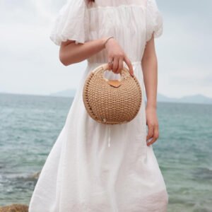Handmade Woven Straw Tote Bag for Women