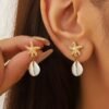 14597b0e-7bc2-4fb5-9fd4-295bd37df8e2.jpg 1 Pair of Summer Vacation Ocean Themed Women's Fashion Stud Earrings