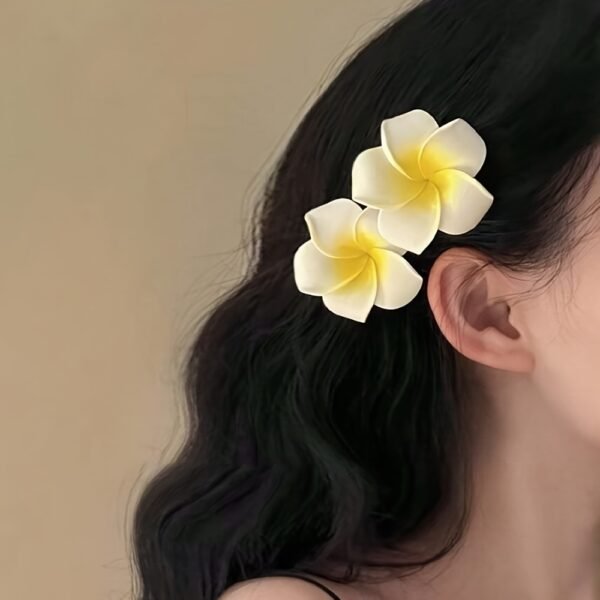 1d03e3d1-eb31-4d4b-90a9-61b5d83902f3.jpg 1pc Fashion Cute Women'S Cute Yellow Plumeria Hairpins