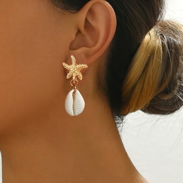 1e4ec905-3610-4367-9833-59684ac7f732.jpg 1 Pair of Summer Vacation Ocean Themed Women's Fashion Stud Earrings