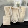 1eb5b0b1-d9d2-4465-b12f-6a5cb0defab9.jpg Summer Woven Large Capacity Straw Shoulder Bag Handamde Top Handle Tote Bag with Small Purse