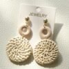 430df82ea86abc399c777e04cf3f2569.jpg 1 Pair of Elegant Boho Chic Handwoven White Rattan Circle Dangle Earrings for Women