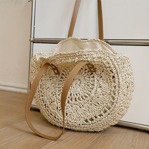 436bf35c7b289bc13ec2459f9bbb7182.jpg Summer Hollow Design Round Straw Bag