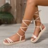538e3cb1-5af1-439c-a4ee-ab3bf39c07ab.jpg Women's Versatile Simple Casual White Flat Roman Strap Sandals