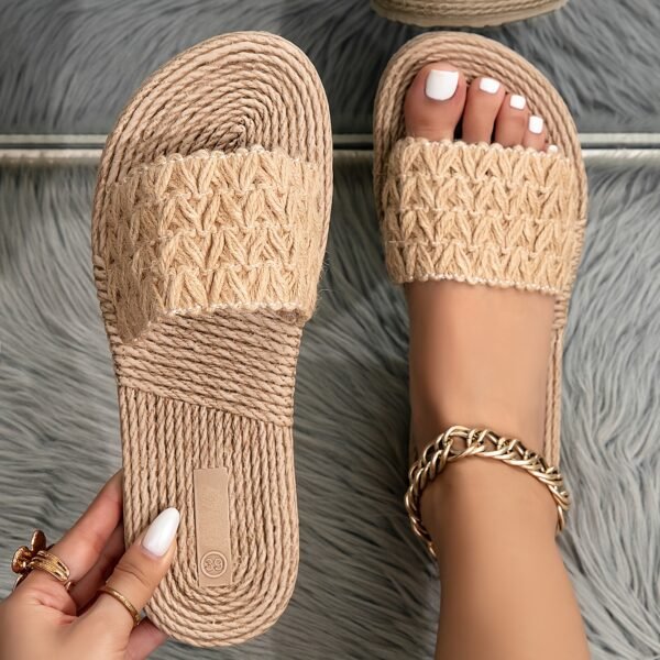 61c53cbb-907a-47e2-8e8e-b1d43001ffd0.jpg Summer Essential Flat Slides Everyday Casual Comfort