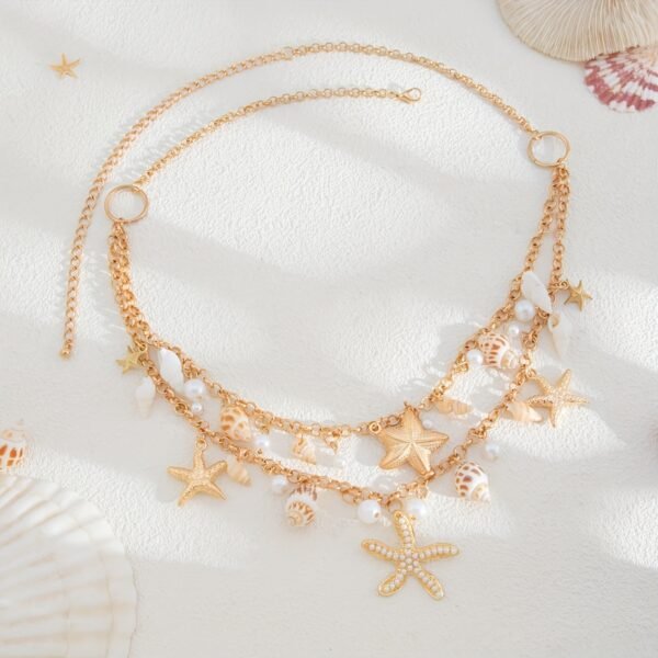 7817d832-de51-48bf-ab0f-814807046416.jpg 1pc Nautical Star & Shell Charm Body Chain