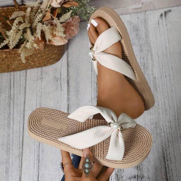 85dd5b05-a9c5-41c2-bf70-616a912cc0ce.jpg Luxe Beige Chain Slides Jewelry-Inspired Flat Slippers