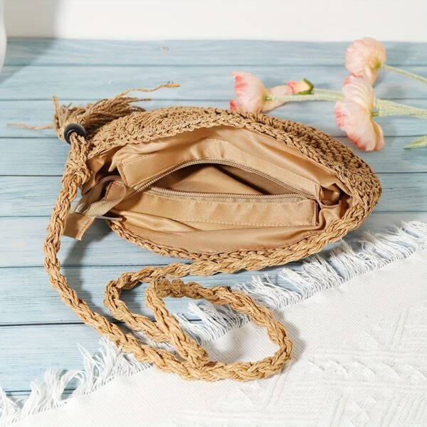 9bc36de514eef9d23b855e867c62594a.jpg Boho Luxe Round Cutout Bag Handcrafted Crossbody Statement Piece