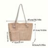 b978c803-2595-412a-9a00-a1f57aee858b.jpg Summer Woven Large Capacity Straw Shoulder Bag Handamde Top Handle Tote Bag with Small Purse