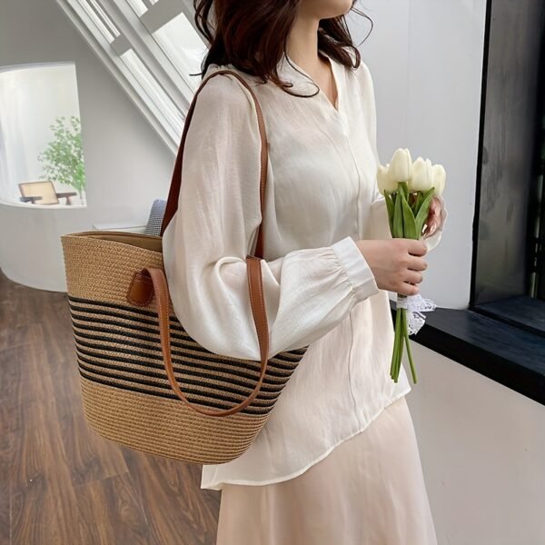 c10793e2-5cfd-4246-9e89-98877eae913c.jpg Summer Maxi Straw Tote Oversized Striped Beach & City Carry Bag