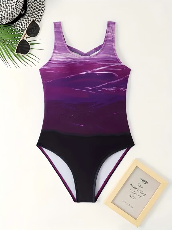 c1d59470-e568-457c-a739-ecfd3f40faf1.jpg European And American One-Piece Printed Back Cross Strap Easy Swimsuit