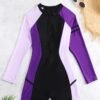 cb748ce0-e844-4c5f-b259-453d1a15293e.jpg One-piece Color-blocked Zip-up Competitive Swimsuit