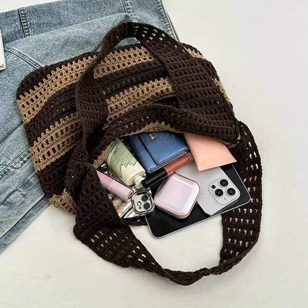 ccb7e796-738f-4b07-bb5b-88fd49c7f89b.jpg Soft Crochet Summer Tote Knit Woven Everyday Bag