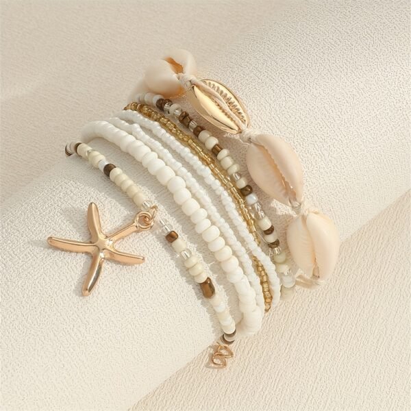 cee35822-71c7-45cc-8921-99ef33241e77.jpg Bohemian Style Starfish Handmade Beaded Shell Bracelet Set