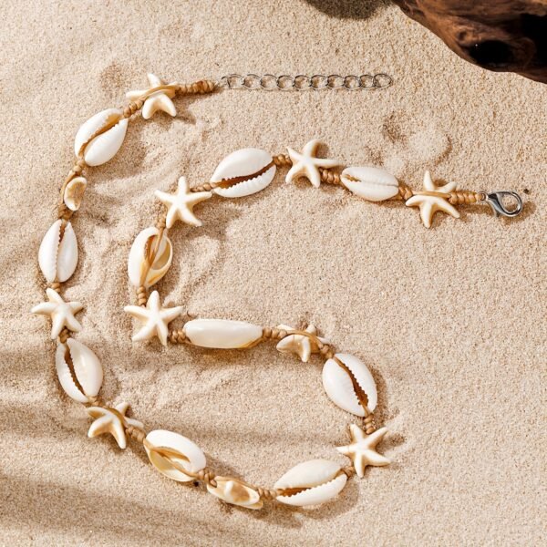 d0dd0a52-a5b3-478c-aec9-1bcc43db2861.jpg Bohemian Style Braided Cord Sea Star and Shell Decorative Summer Beach Necklace
