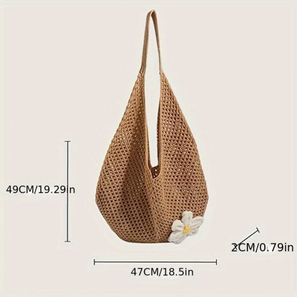 ddec3dae-1353-11f0-b936-0a580a632983.jpg Coastal Crochet Beach Tote Soft Knit Summer Carry Bag
