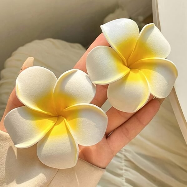 dfb0bbad-f16c-49b5-932a-b277df8cf0cd.jpg 1pc Fashion Cute Women'S Cute Yellow Plumeria Hairpins