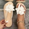 e0572f06-5ef3-4df5-8585-9ae62940a3fd.jpg Boho Straw Flat Shoes Lightweight Summer Slip-Ons