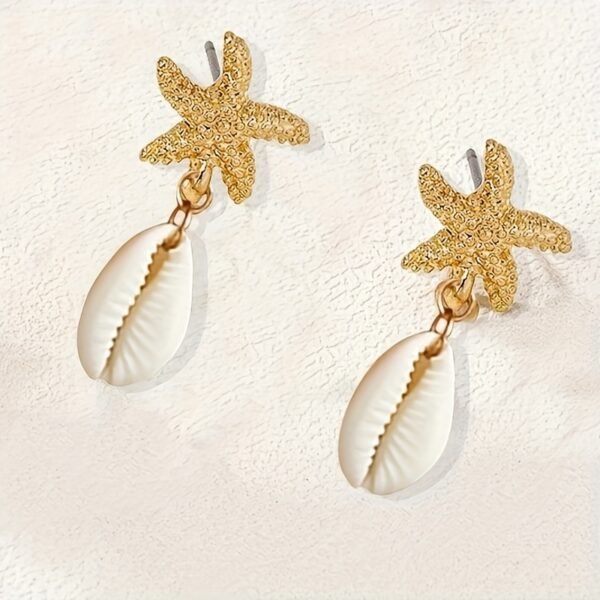e06d5b6e-0bd3-4cb9-8e45-6d0c0c1fc297.jpg 1 Pair of Summer Vacation Ocean Themed Women's Fashion Stud Earrings