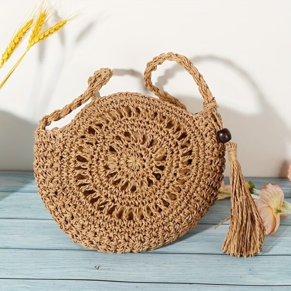 e887593d3d575676f8ed0b28f04423a7.jpg Boho Luxe Round Cutout Bag Handcrafted Crossbody Statement Piece