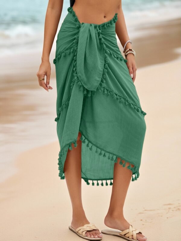 f023a1d7-7732-419e-969c-3e34c5c85d82.jpg Boho Fringe 1pc Beach Towel Wrap Sarong dark green