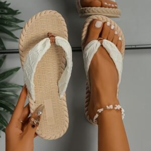 CloudStep Summer Sandals White Pattern Beach Slides