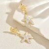 fc9850c5-a019-47ea-885e-7a4ac4e23ed3.jpg Ocean Muse Drop Earrings Starfish & Shell Statement Pair